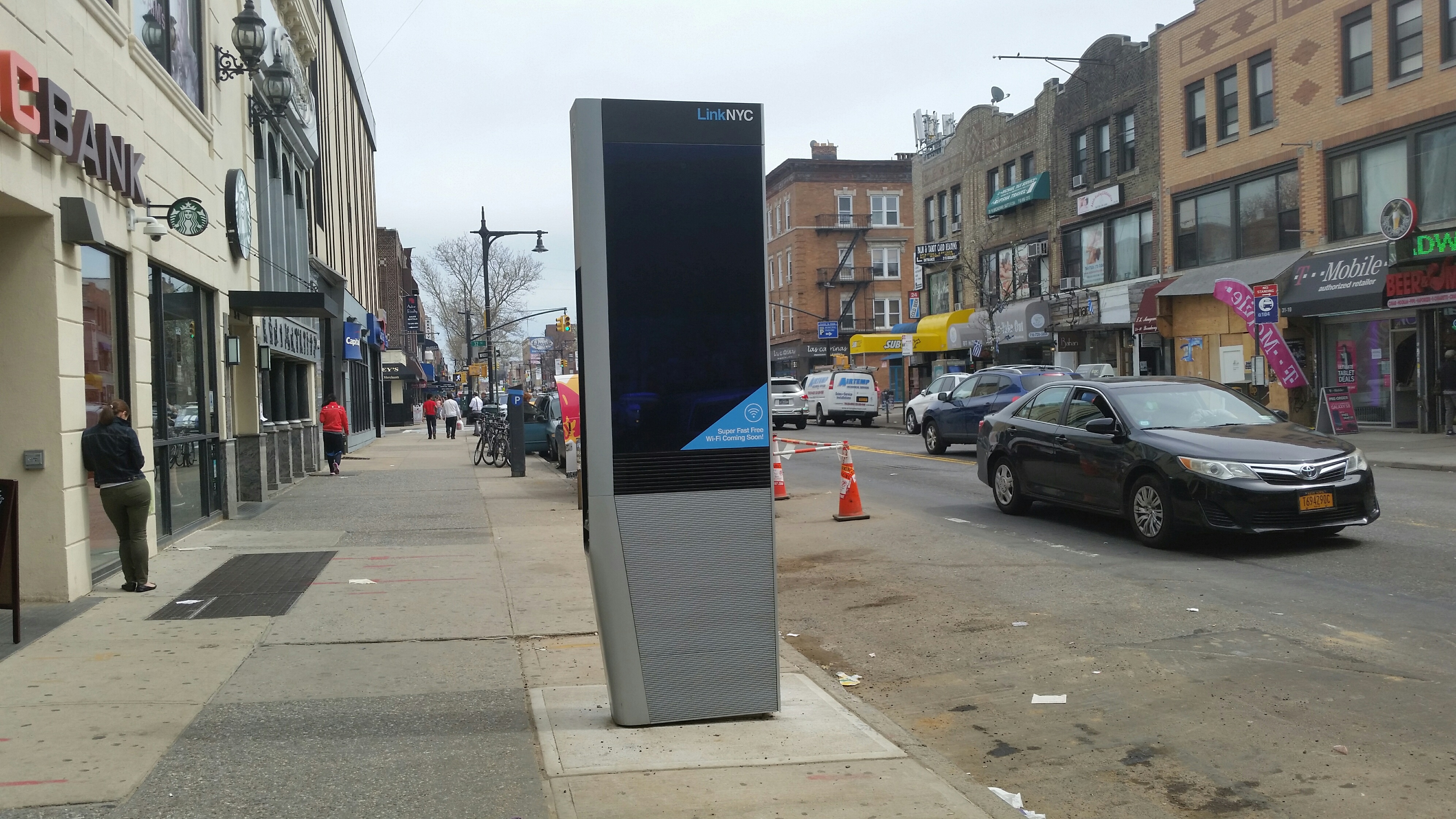 LINK NYC Kiosks Seen in Astoria