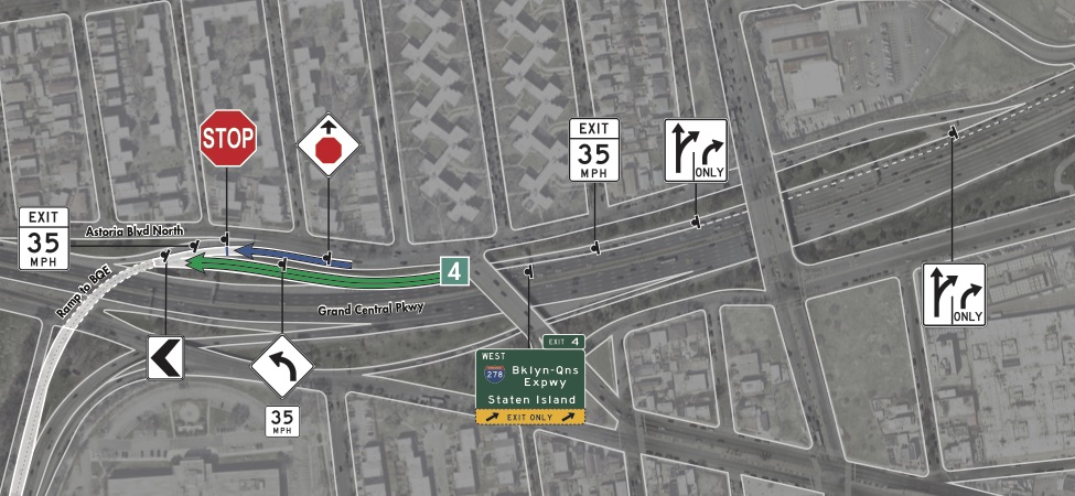 Changes to Grand Central Parkway Westbound at Exit 4