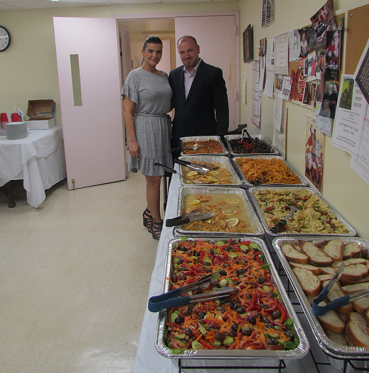 Food provided by Trattoria D'Ora - The owners Romo and Mimi Besi