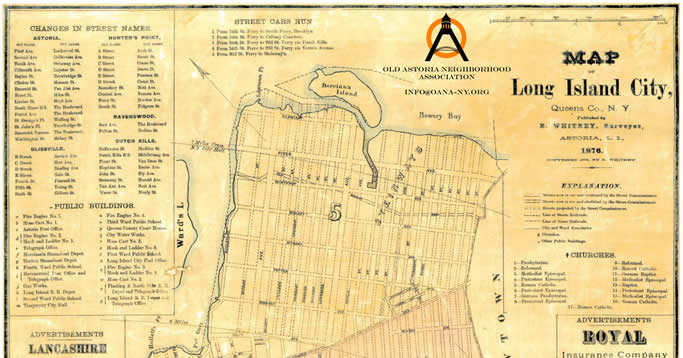 Historical Map of the Astoria Waterfront