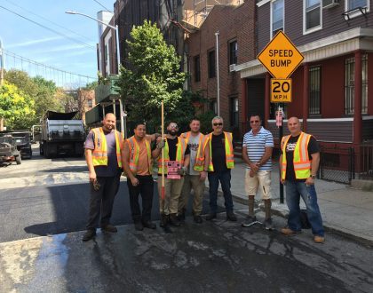 Speed Bumps on 18th street installed