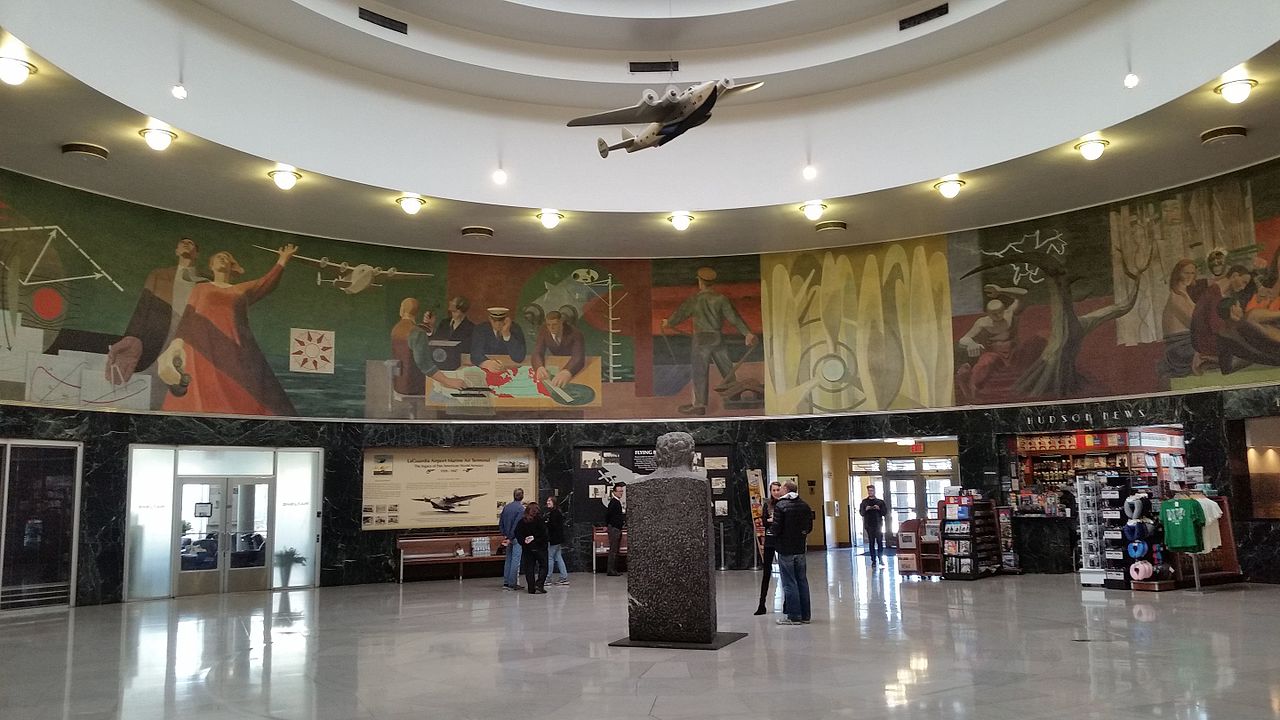 The mural Flight at Terminal A, LaGuardia Airport