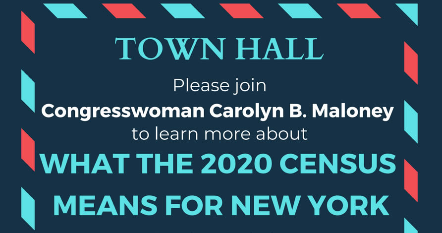 Census Town Hall with Carolyn Maloney on March 16