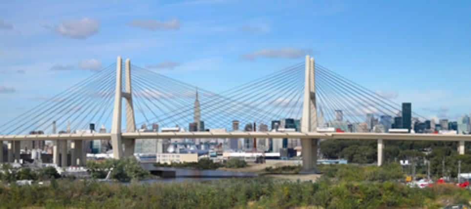 Rendering of the new Kosciuszko Bridge