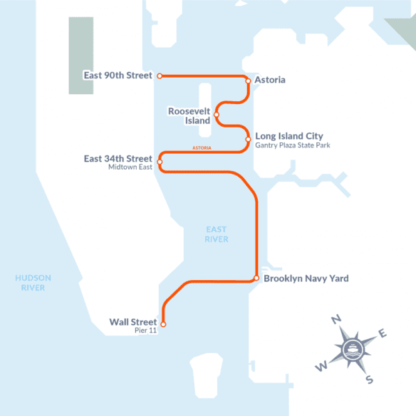 New NYC Ferry Schedule with Astoria Route Modification OANA Old