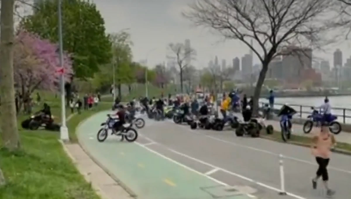 Dirt Bike Pack In Astoria Park