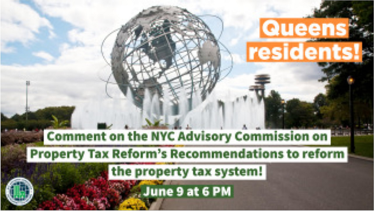 Queens Property Tax Reform Hearing on June 9