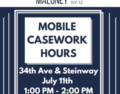 Congresswoman Maloney Mobile Casework in Astoria