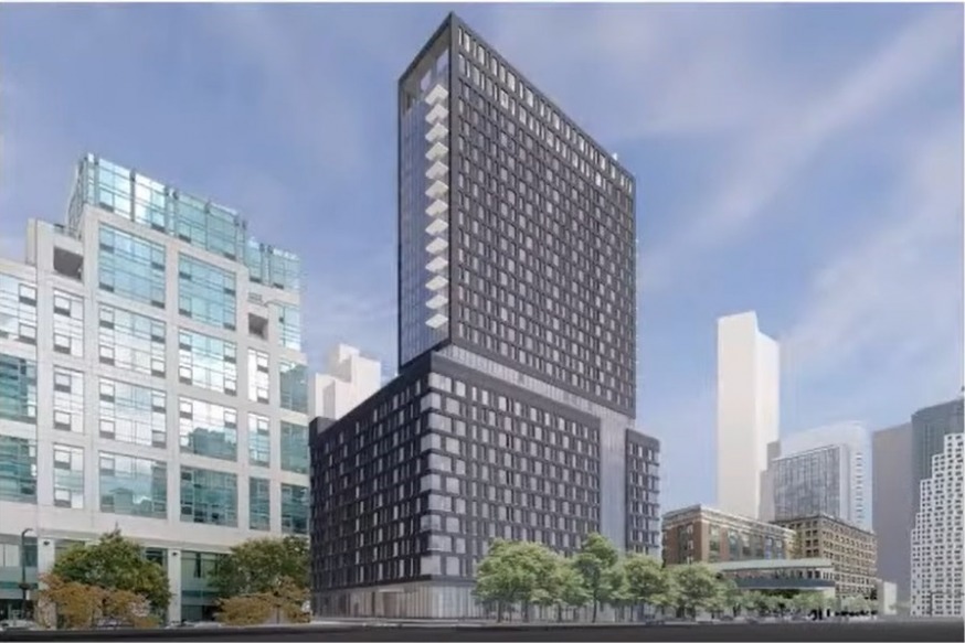 Neglected stores along Queens Plaza North to be replaced with a 26-story-residential-apartment complex