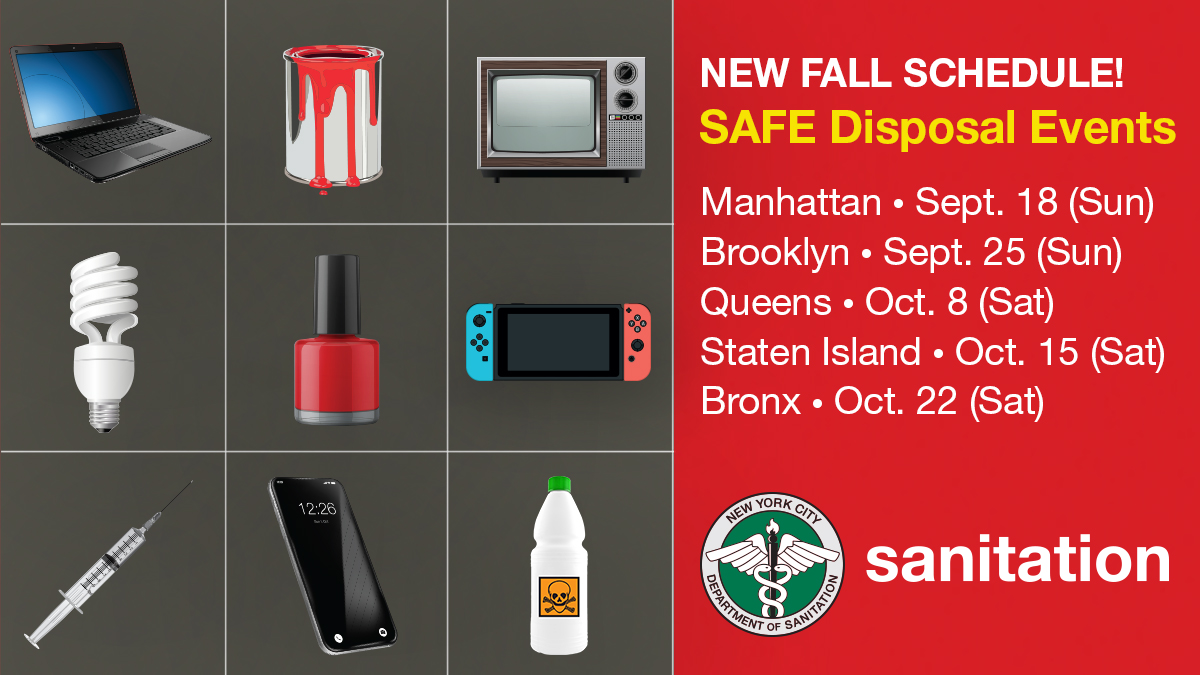 Fall 2022 SAFE Disposal Events Starting Soon!