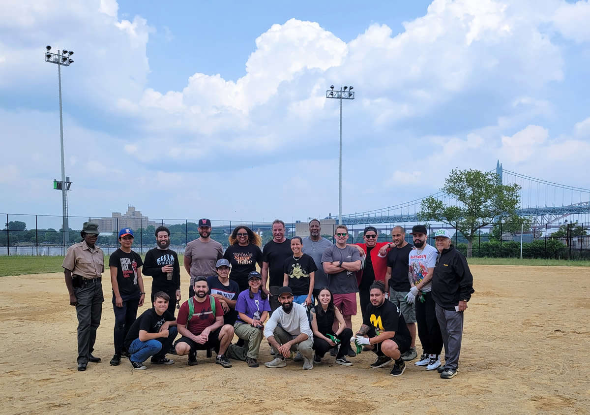 OLD ASTORIA NEIGHBORHOOD ASSOCIATION supports volunteer groups cleanup Whitey Ford Field