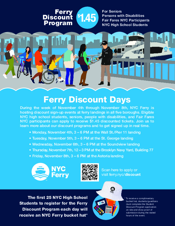 Astoria Residents: NYC Ferry Discount Signup