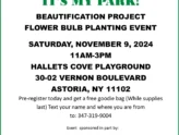 Join Us at Hallets Cove Playground for a Flower Bulb Planting Event! (Nov. 9th)