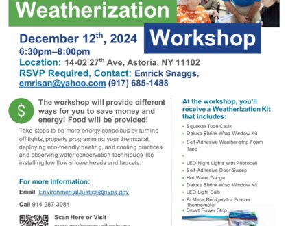 Join Us for the NYPA Community Workshop in Astoria (Dec 12th)