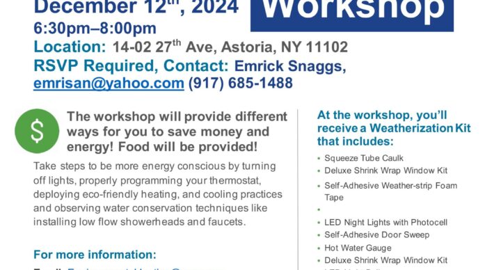 Join Us for the NYPA Community Workshop in Astoria (Dec 12th)