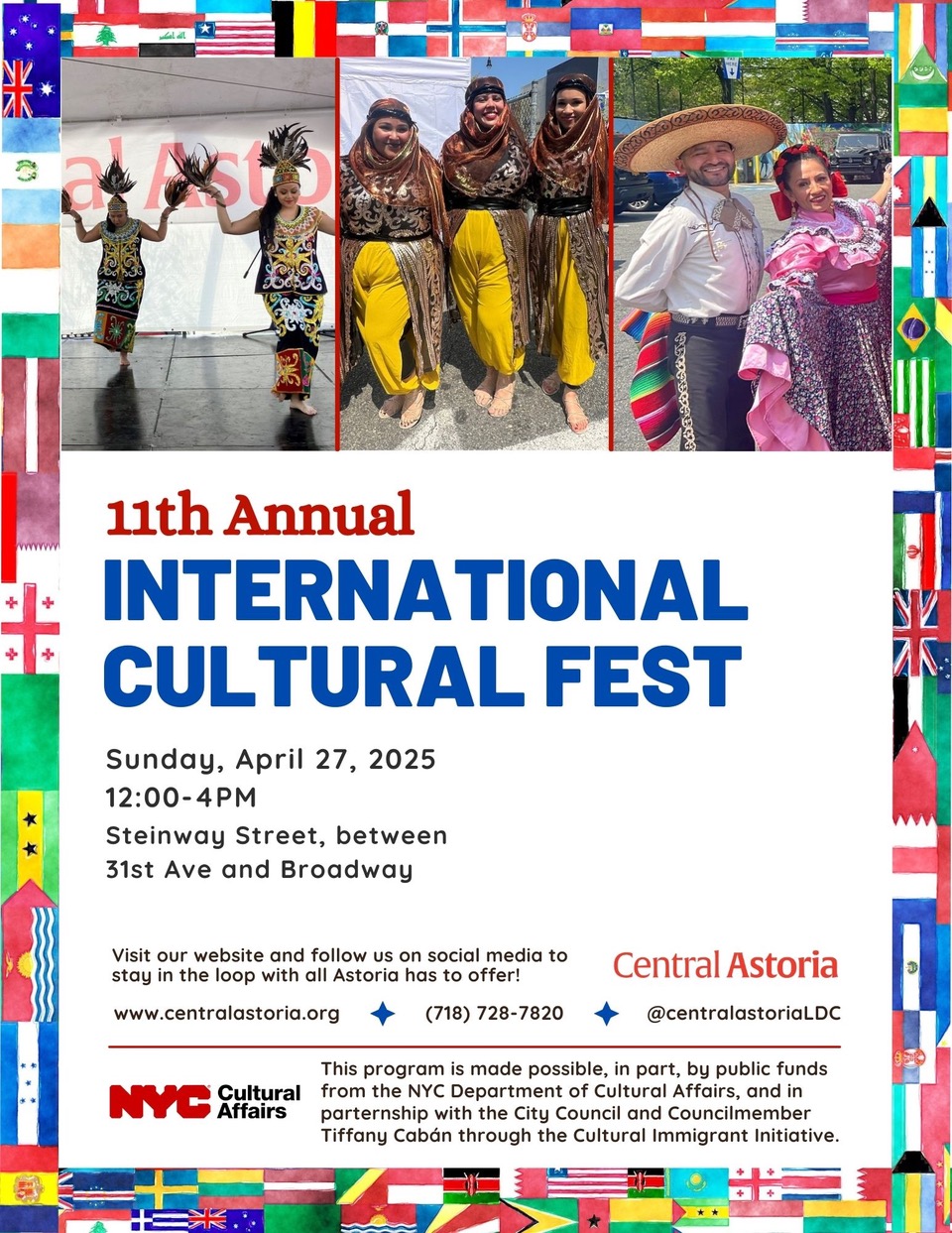 Celebrate Astoria’s Diversity at the 2025 International Cultural Fest! (April 27th)