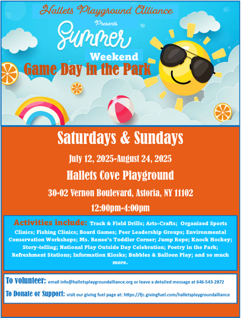 Summer Game Days at Hallets Cove Playground