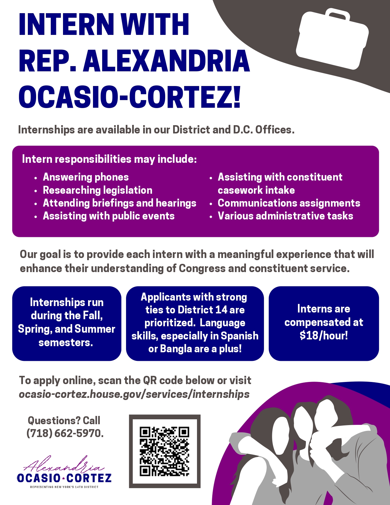 Intern with AOC this Fall