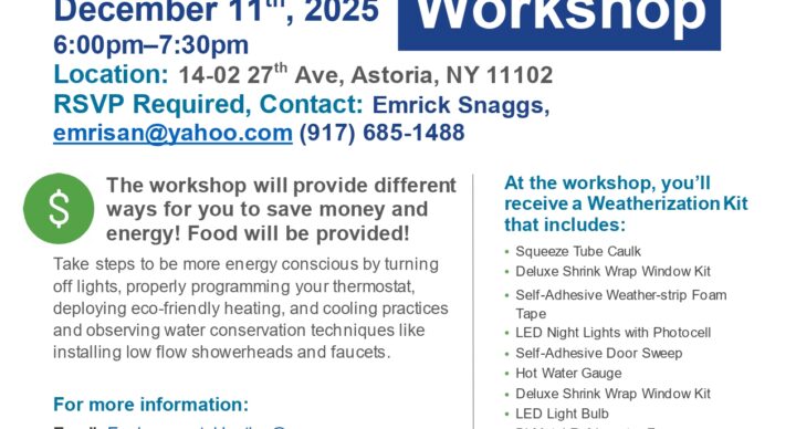 Weatherization Workshop with New York Power Authority (Dec 11th)