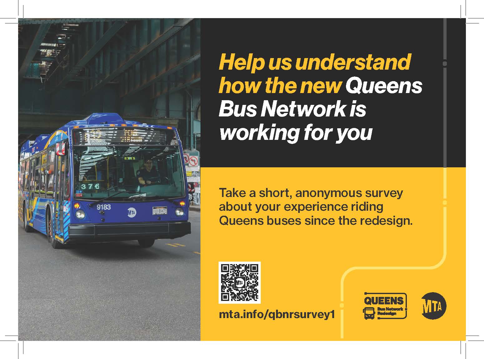 Take the Queens Bus Network Redesign Rider Survey!
