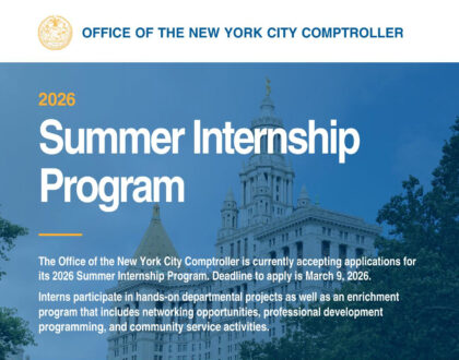 2026 Summer Internship with the City Comptroller