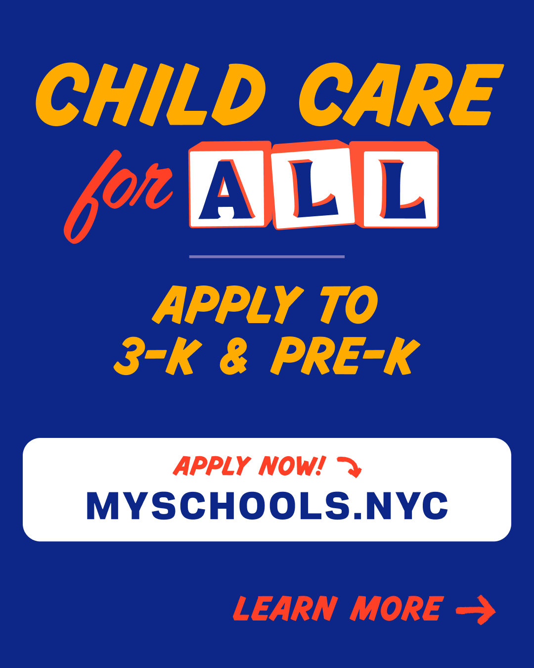New York City families: the deadline to apply for 3-K and Pre-K is TODAY Friday, February 27.