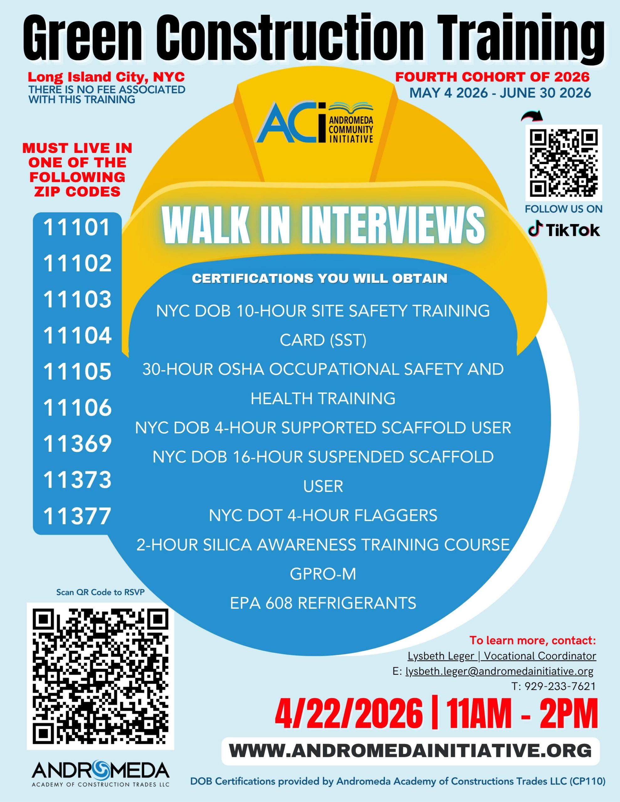 Interview Opportunity in Green Construction Training for Local Workers