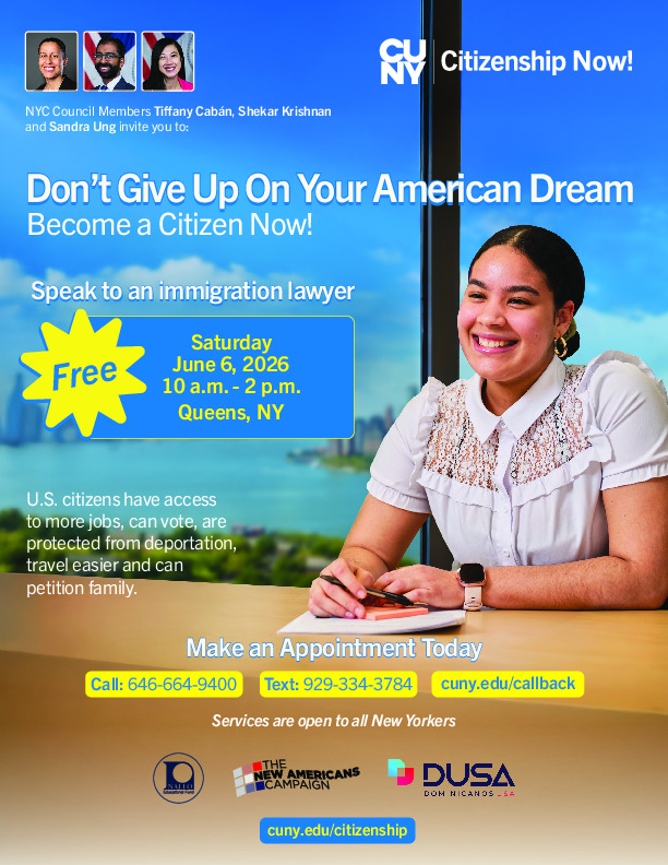 Free Citizenship Application Assistance Event Coming to Queens on June 6