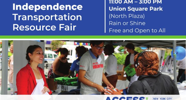 Free NYC DOT Access to Independence Transportation Resource Fair (May 17th)