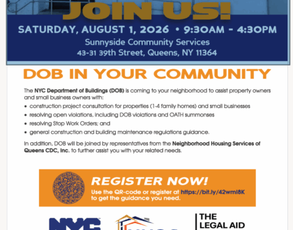 DOB Community Event Coming to Sunnyside (Aug 1st)